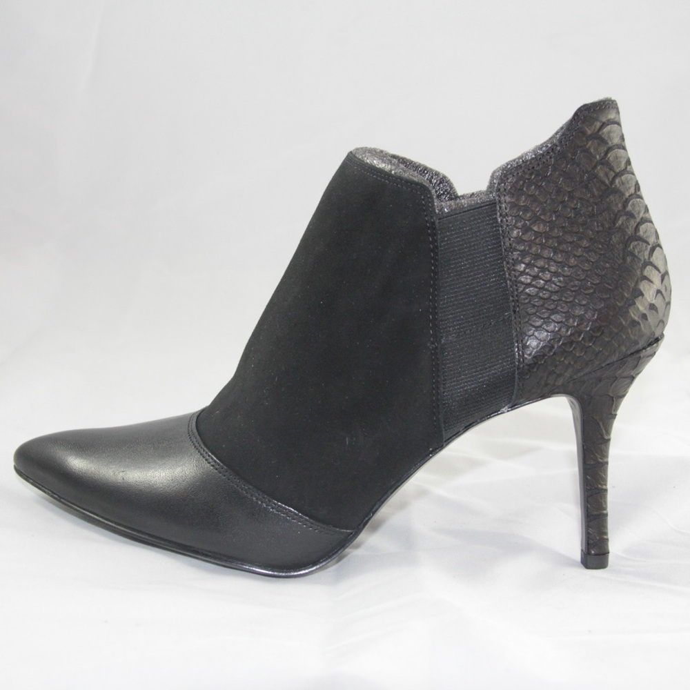 Enzo Angiolini Black leather and Stiletto Ankle Boots